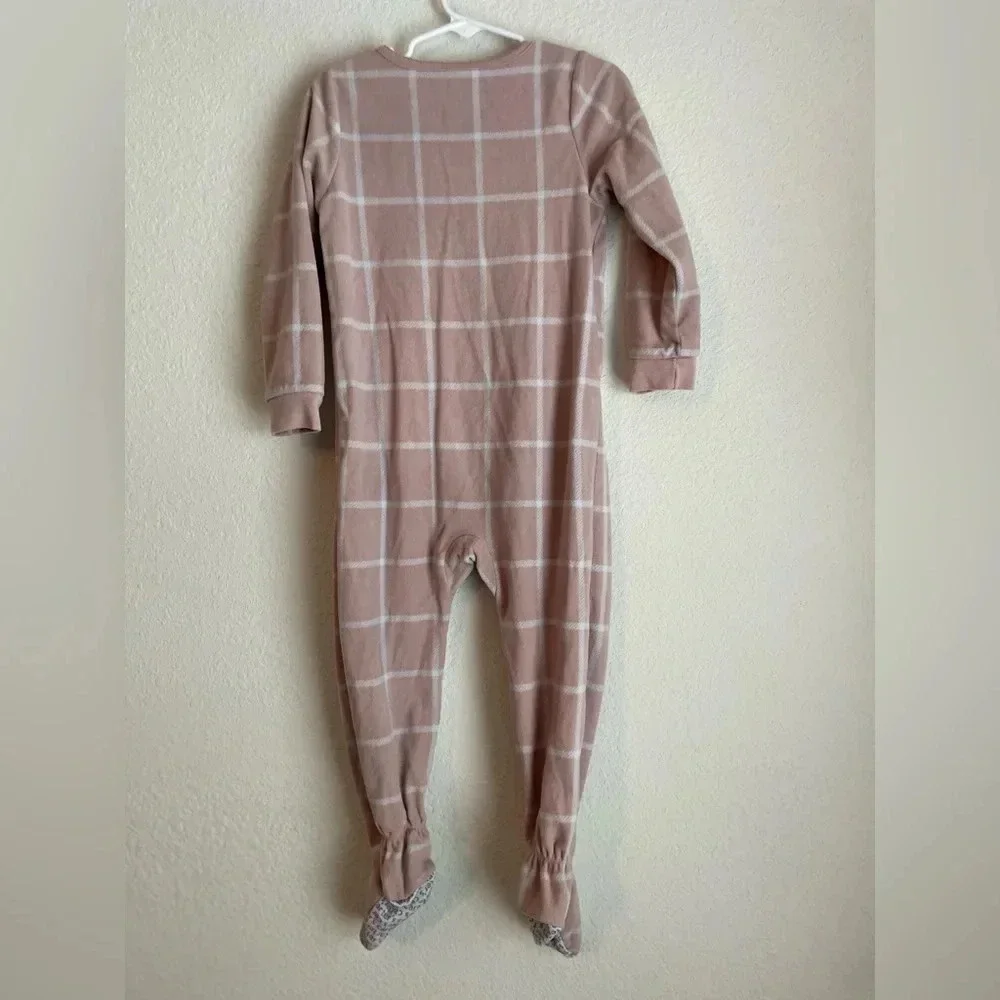 Carter's Toddler Girl's Long Sleeve Fleece 2 Way Full Zip FootieSleepwear fox 4T